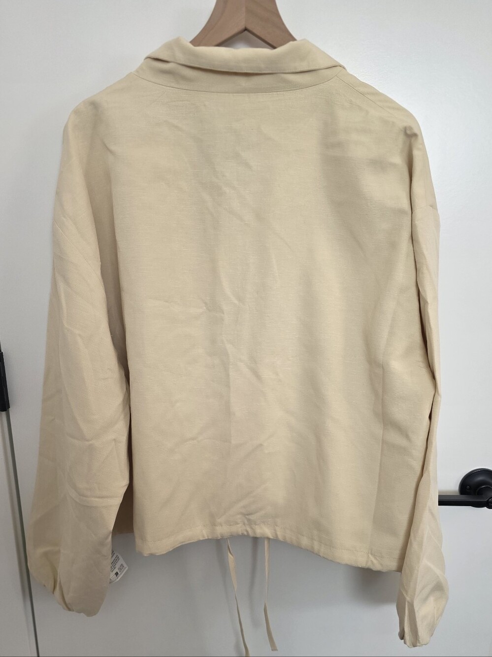 NWT Cream Frog Closure Lightweight Bomber JACKET - Picture 2 of 15
